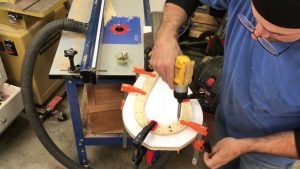 Mike working on a project.